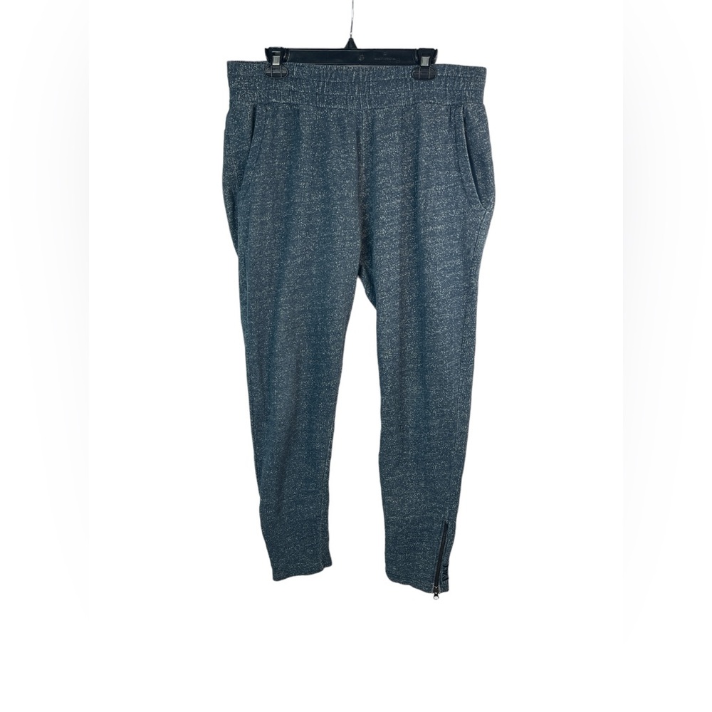 Pact mens organic cotton‎ Heathered blue jogger with zipper ankle size XL